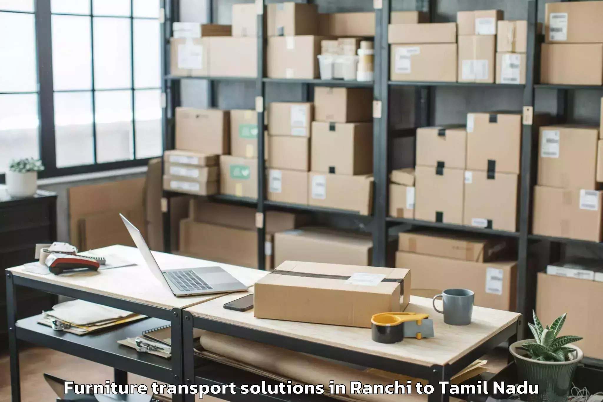 Trusted Ranchi to Ilayangudi Furniture Transport Solutions